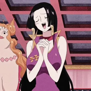 🖤 Boa Hancock One Piece Anime, One Piece, Boa Hancock, Nữ, Cười telegram sticker
