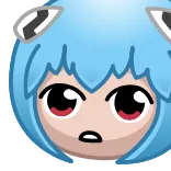 😁 Rei Ayanami Neon Genesis Evangelion อนิเมะ, มังงะ, เรย์ อายานามิ, อีวานเกเลียน, คาวาอิ, จิบิ whatsapp sticker