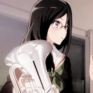 🍭 anime, girl, euphonium, music, instrument whatsapp sticker