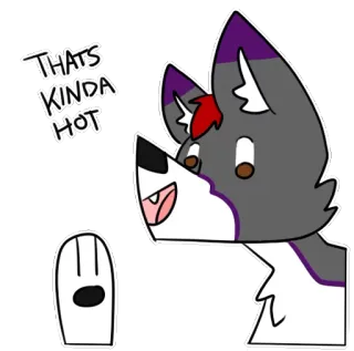🍆 THAT'S KINDA HOT Furry, Lobo, Lindo, Dibujo animado, Humor telegram sticker
