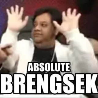 😌 Maell Lee ABSOLUTE BRENGSEK Maell Lee, meme, reaction, expression, indonesian meme telegram sticker