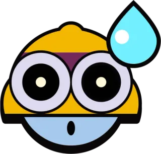 😅 Emoji, Scioccato, Espressione, Cartone animato, Timoroso, Spaventato whatsapp sticker