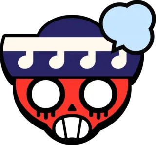 😡 brawl stars, gioco, teschio, arrabbiato, emoji, icona whatsapp sticker