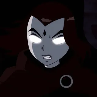 😶 Raven Teen Titans Raven, Teen Titans, Cartone animato, Supereroe, Magia telegram sticker