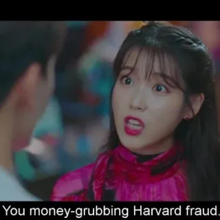 😾 You money-grubbing Harvard fraud. fraude, argent, insulte, Harvard, université whatsapp sticker