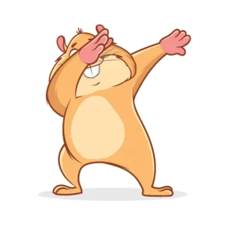 🕺 hamster, dab, animal, cute, meme, dance telegram sticker