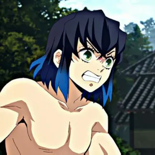 👺 Inosuke Hashibira Demon Slayer Anime, Demon Slayer, Inosuke, Personnage, Animation japonaise, Manga telegram sticker