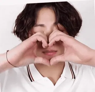 ❤️ cuore, amore, affetto, cuore con le mani, coreano telegram sticker