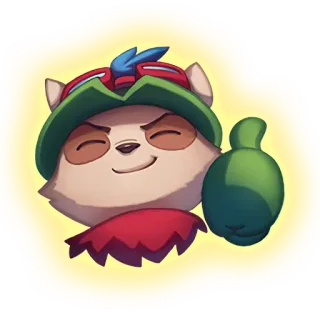 👍 Teemo League of Legends video game, character, Teemo, League of Legends, gamer, cute telegram sticker