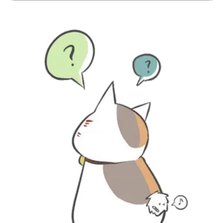 ⁉ 猫, 質問, 困惑, 動物 telegram sticker