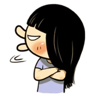 😡 cartoon, girl, anime, angry, upset, pout telegram sticker