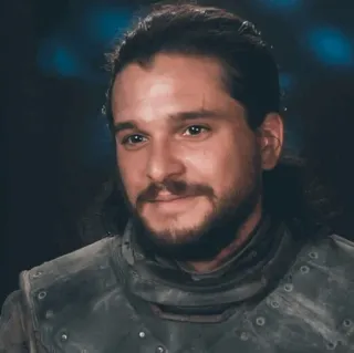😐 Jon Snow Game of Thrones personnage, série tv, fantastique, acteur, portrait, game of thrones, kit harington telegram sticker