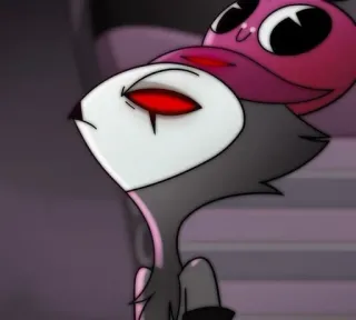 😒 Stolas Helluva Boss Helluva Boss, Stolas, kreskówka, sowa, animowany, postać telegram sticker
