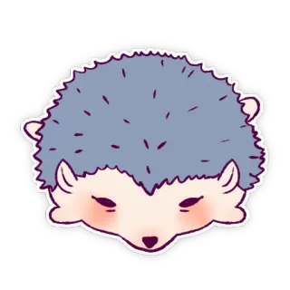 😑 ouriço, animal, fofo, adesivo, desenho animado telegram sticker