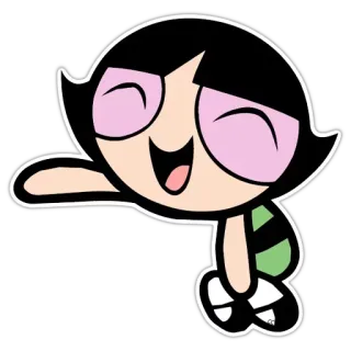 😂 Buttercup The Powerpuff Girls cartoon, character, powerpuff girls, buttercup, animated, sticker telegram sticker