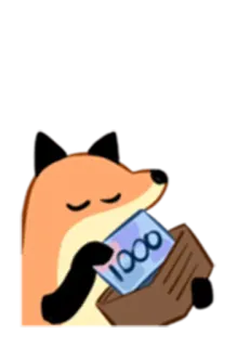 🤑 1000 狐狸, 钱, 钱包, 卡通, 金融 telegram sticker