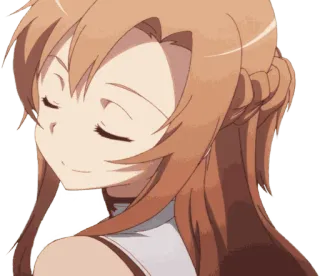 😊 Asuna Sword Art Online Anime, Garota, fofa, Sword Art Online, Asuna, animado, Video game telegram sticker