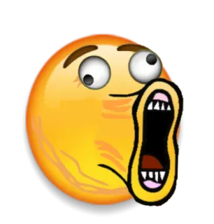 😆 emoji, scream, funny, meme, expression whatsapp sticker