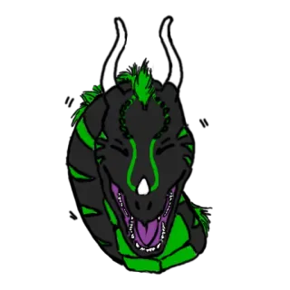 😆 Drache, Monster, Fantasy, Tier, Kreatur, Reptil telegram sticker