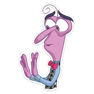 🙅‍♂️ Fear Inside Out emotion, fear, cartoon, character, nervous, anxious, inside out, disney telegram sticker