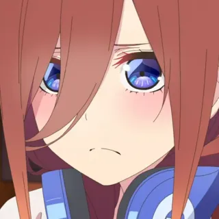 🐾 Miku Nakano The Quintessential Quintuplets Anime, Personaggio, Miku Nakano, The Quintessential Quintuplets telegram sticker