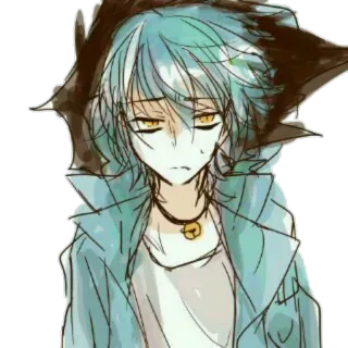 😶 Anime, Cartoon, Personage, Kunst, Tekening telegram sticker