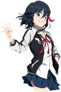 👋 Ryuko Matoi Kill la Kill Anime, Postać, Dziewczyna, Ryuko, Matoi, Kill la Kill telegram sticker