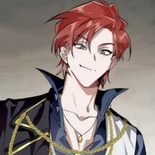🥀 anime, manga, character, red hair, male, cartoon telegram sticker