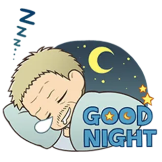 💤 GOOD NIGHT sleep, night, good night, moon, stars, bedtime telegram sticker