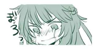 😿 ぽろ…？ llorando, anime, manga, triste, lágrimas, emoción telegram sticker