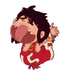 😝 cartoon, crying, exaggerated, anime, character telegram sticker