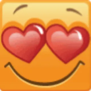 😍 Emoji, Olhos de coração, Amor, Feliz whatsapp sticker