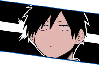 😐 Anime, Mangá, Desenho animado, Personagem, Animação, Rosto, Expressão telegram sticker