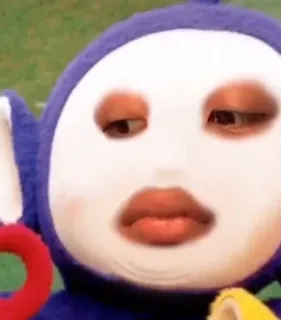 😒 Tinky Winky Teletubbies teletubbies, tinky winky, divertente, meme telegram sticker