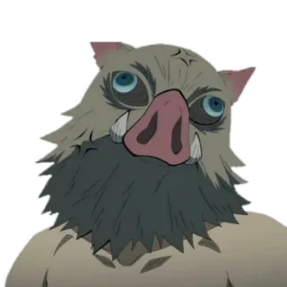 💢 Inosuke Hashibira Demon Slayer Anime, Demon Slayer, Inosuke, Hashibira, Jabalí, Divertido, Enojado whatsapp sticker