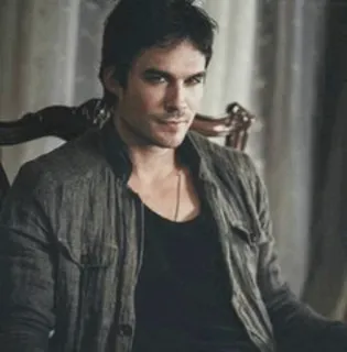 ⚡ Damon Salvatore The Vampire Diaries man, actor, portrait, celebrity telegram sticker