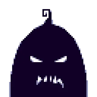 😡 monstruo, pixel art, criatura, oscuro, aterrador, malvado telegram sticker