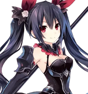 😄 Noire Hyperdimension Neptunia Anime, Video game, Hyperdimension Neptunia, Noire, Waifu, Kawaii whatsapp sticker