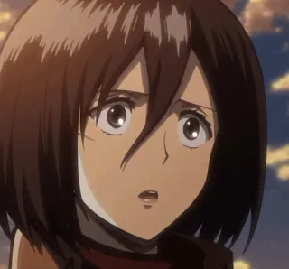 🌿 Mikasa Ackerman Attack on Titan Mikasa, Ackerman, Attack on Titan, anime, manga, character telegram sticker