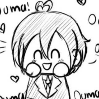 🔪 Ouma Ouma! อนิเมะ, มังงะ, การ์ตูน, แฟนอาร์ต telegram sticker