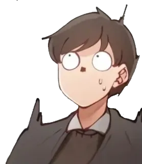😳 Cartoon, Mann, Besorgt, Ängstlich, Nervös, Figur telegram sticker