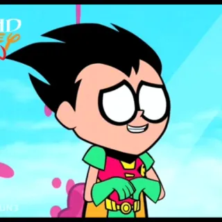😅 Robin Teen Titans Go! Cartone animato, Eroe, Adolescente, Titani telegram sticker