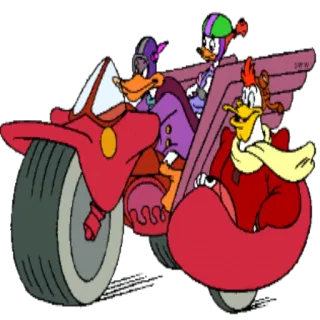 🏍 Darkwing Duck Darkwing Duck, Disney, Dessin animé, Moto, Action, Héros, Années 90 whatsapp sticker
