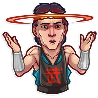 🤯 Vechtsport, Aziatisch, Vechten, Cartoon, Kracht, Fantasy, Krijger telegram sticker