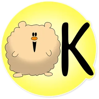 👌 K letter K, character, alphabet, sticker telegram sticker