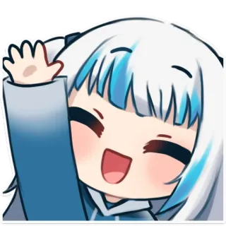 🙋 Gawr Gura anime, shark, vtuber, cute, gawr gura telegram sticker