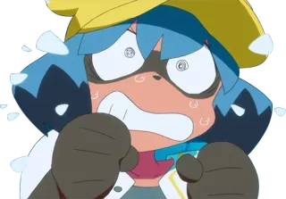 😤 anime, cartoni animati, spaventato, nervoso, preoccupato, personaggio, espressione telegram sticker