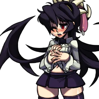🌂 Filia Skullgirls Anime, Jeu vidéo, Jeu de combat, Filia, Skullgirls telegram sticker