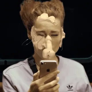 🫠 beleidigend, geste, mittelfinger, verspotten, humor whatsapp sticker