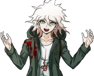 👐 Nagito Komaeda Danganronpa anime, game, blood, Danganronpa, Nagito Komaeda telegram sticker